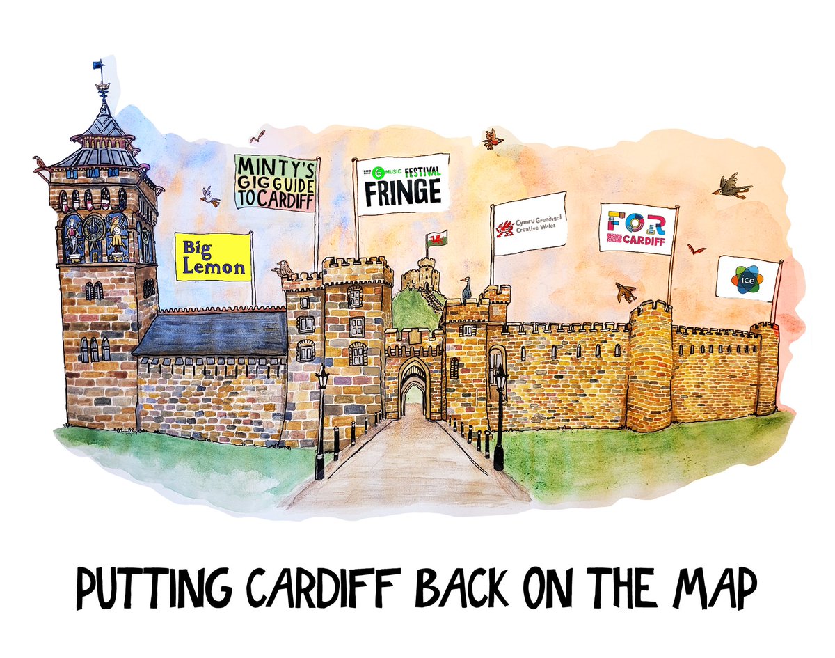 MintysGigGuide's tweet photo. 🏰 WE’RE PUTTING #CARDIFF BACK ON THE MAP!

💰 Minty’s Gig Guide has been funded by @welshgocreative, @FOR_Cardiff &amp; @Welsh_ICE to produce:

🗺 a 2nd map 
📱 an interactive map &amp; digital bilingual platform hosting ALL gigs, launching w/the shows for @BBC6Music Festival &amp; Fringe https://t.co/9FX7lJJZcK