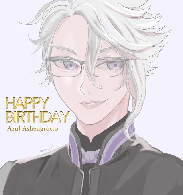 #ツイステファンアート 
#アズール・アーシェングロット誕生祭2022 
今日は貴方自身が最高のビジネスチャンス✨🥳👏
お誕生日おめでとうございます! 