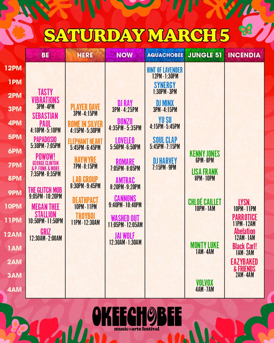 2022 okeechobee festival schedule