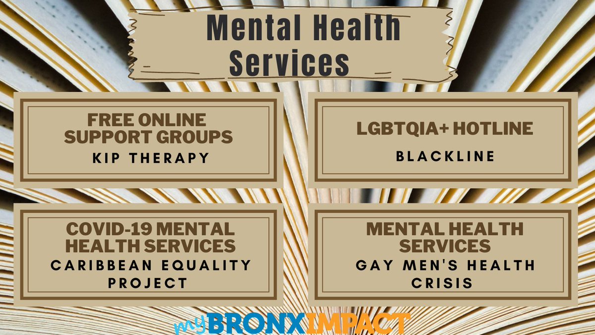 mybronximpact's tweet photo. Everyone needs to talk it out sometimes. Let’s make your counseling search a bit quicker! Here are a few free and reduced cost programs offering mental health and youth services for Bronx residents. Go to the My Bronx Impact website for program eligibility. #BlackHistoryMonth https://t.co/h0zNLNX5AX