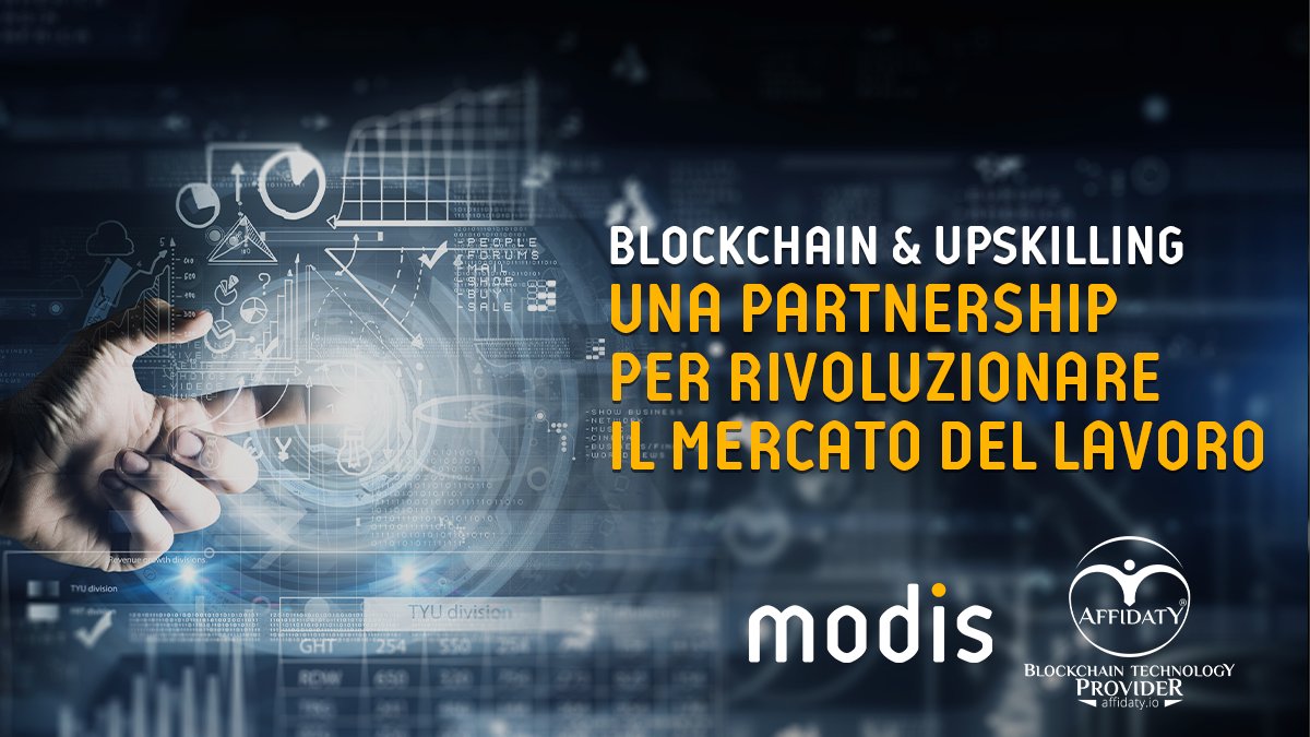 AkkodisItalia's tweet photo. #Blockchain e formazione: come anticipare il cambiamento? La collaborazione tra Modis e @Affidaty1, provider di tecnologia blockchain, ha l'obiettivo di formare figure professionali per garantire alle aziende servizi all’avanguardia. Sul nostro sito: https://t.co/lmdEHG3CyL https://t.co/vlRBpRo7GR