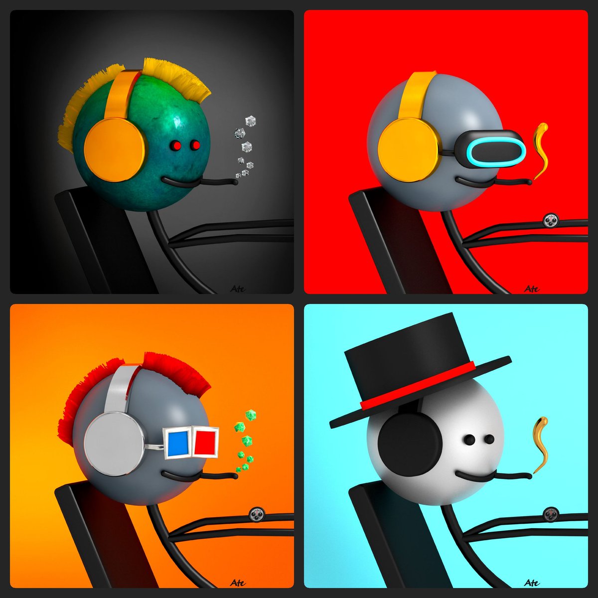 atefehsadr's tweet photo. 🔴1st group of "Jeweled 3D mfers" are now LIVE 🔴
🔥
These #mfers smoke Diamonds, Gold &amp; Ruby!
🔥
Check them out in below link ⬇️ https://t.co/f2uH4hdFv2
