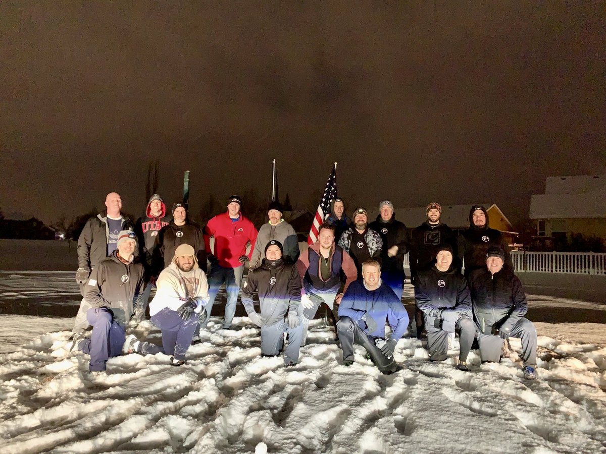 slaughterF3's tweet photo. Fantastic (cold!!) morning at ⁦@F3SaltLake⁩ for 17 of us including FNG #sweetpotato Thanks to ⁦local Nantan ⁦@F3Thigh⁩ for the ride, the Q, and his leadership. Only problem, they clap #wrongburpees Keep at it men! https://t.co/Omq6bjNvT5