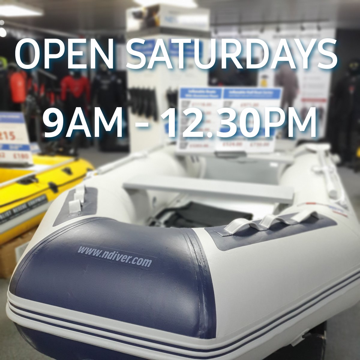 NorthernDiverUK's tweet photo. Can't visit us during the week? No problem, we are also open of a Saturday from 9am -12.30pm
Open for air fills, order collections and in store purchases, our team are here to help!
#northerndiver #weareopen #scubadiving #diving #scuba #dive #drysuit #diveuk https://t.co/jEQgxLn3tV