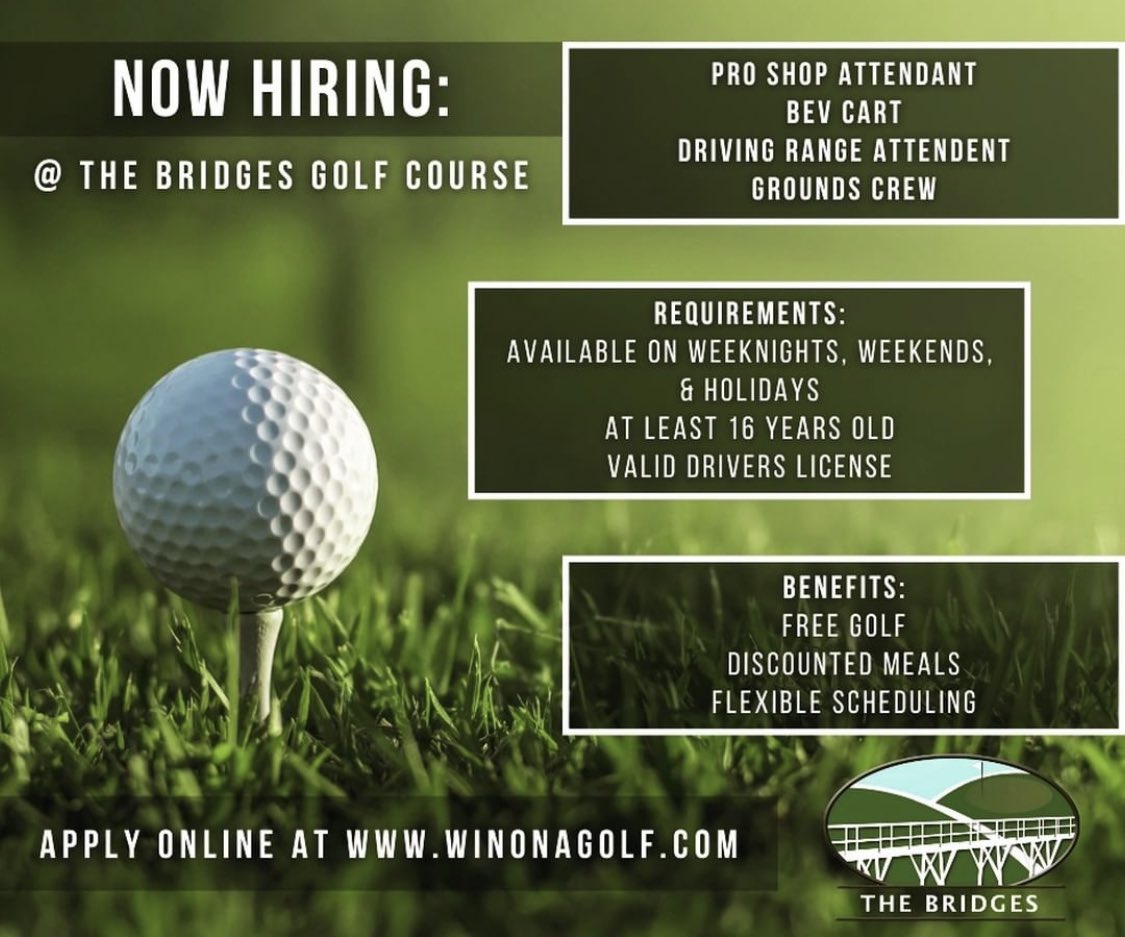 Apply at: winonagolf.com