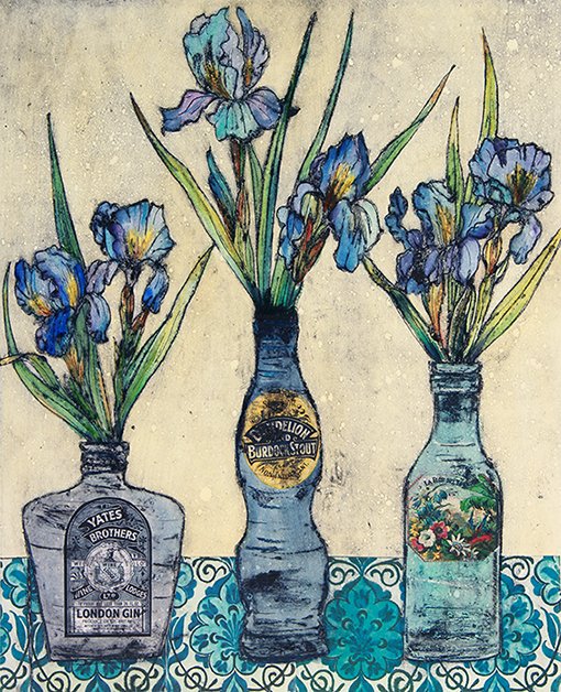 womensart1's tweet photo. 'Cool Blues' by Vicky Oldfield, contemporary UK printmaker #WomensArt https://t.co/3I4at4I779