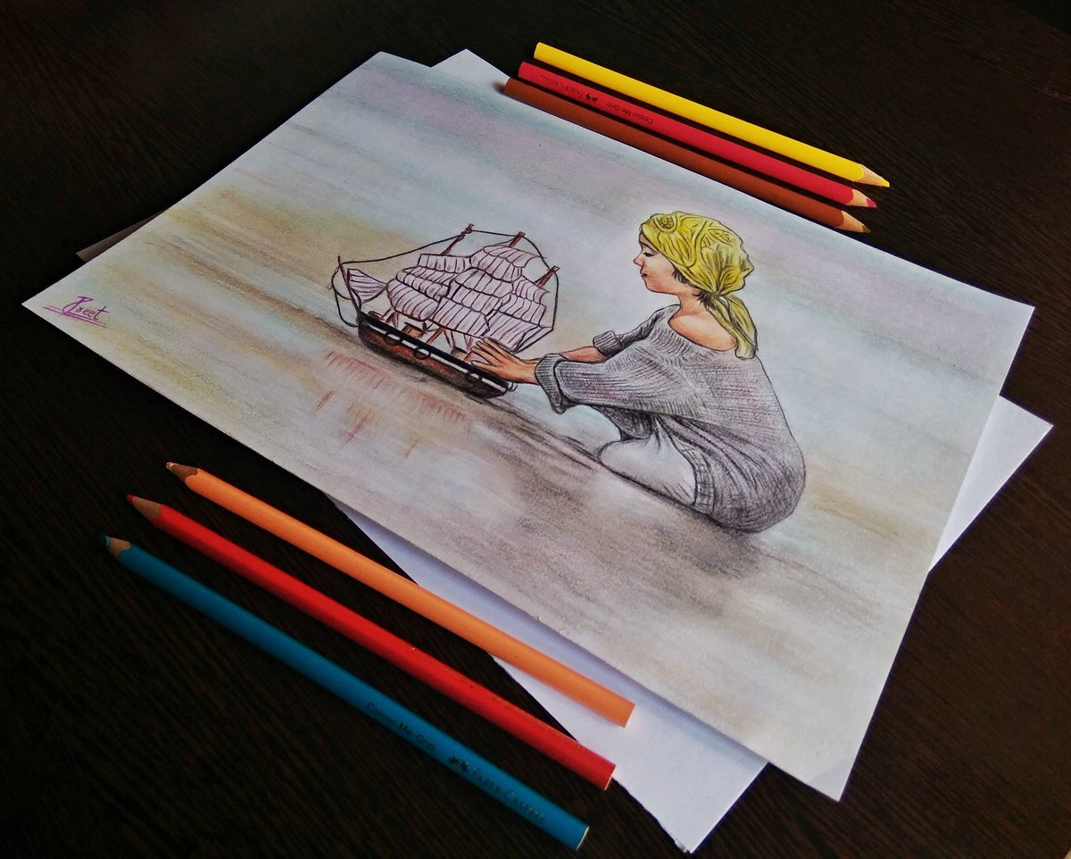Preetkumar919's tweet photo. New Colour Pencil Sketch of Cute baby at Sea Beach.
Art by:- Preet Kumar
size:- A4
Faber castle colours

#Art #artist #pineartgallery #artgallery #preetkumar #colours  #coloursketch  #colourart #pencilcolor  #sea #seabeach  #babygirl https://t.co/Ls8E1dFtfy