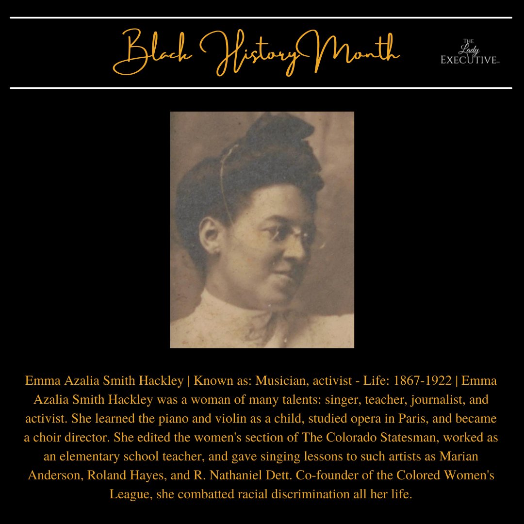 LadyExecAJ's tweet photo. #blackhistorymonth
#EmmaAzaliaSmithHackley
#theladyexec https://t.co/3LCo8dou1E
