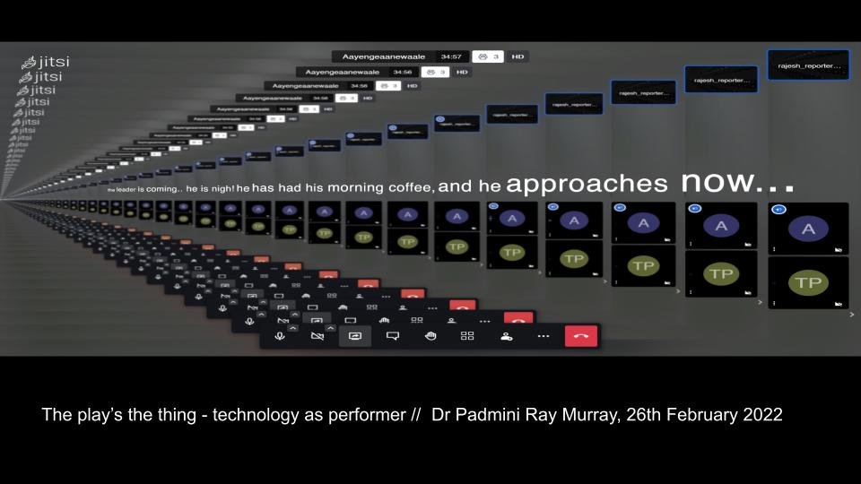 We are pleased to host Padmini Ray Murray on 26 February 2022 at 7 pm IST. 
Tune in and be a part of lively exchanges on  digital theatrical practices, game design, interactivity and so much more! 

Meeting Link: us02web.zoom.us/j/82682132464?…
