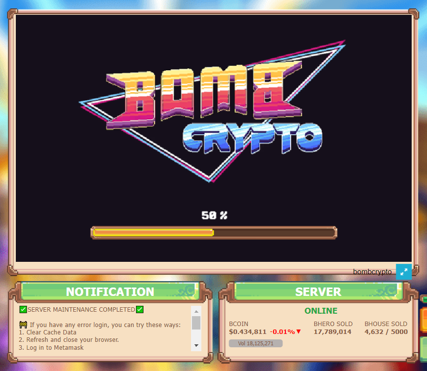 PradiptaRis's tweet photo. @BombCryptoGame new account stuck at 50% when login https://t.co/q3vV3h42yf