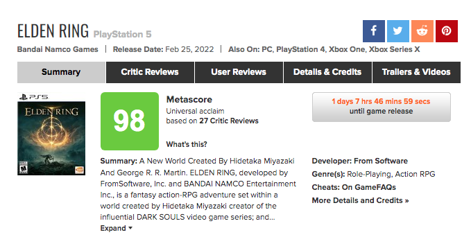 TIL Dark Souls 2 has the best Metacritic score of all of the Souls