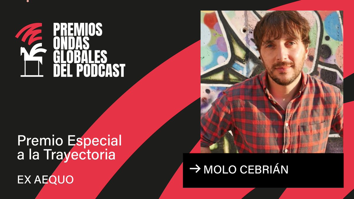 Premios_Ondas's tweet photo. 🎧 Premio #OndasdelPodcast en la categoría de trayectoria 

🔹 Molo Cebrián - @molo_cebrian, que produjo y presentó el primer podcast en castellano en el mundo para Spotify Studios, ha creado podcasts como Entiende Tu Mente, Mi cabeza me hace trampas y Saliendo del Círculo https://t.co/EzvL84YnS2