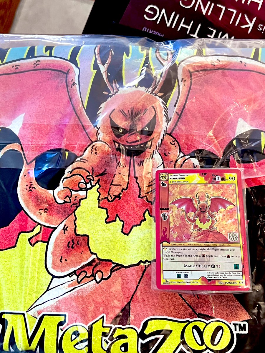 videodrew's tweet photo. V cool @dimmak x @MetaZooGames collab came today! My favorite Cryptid…the Piasa Bird! https://t.co/Ai9wenQZzY