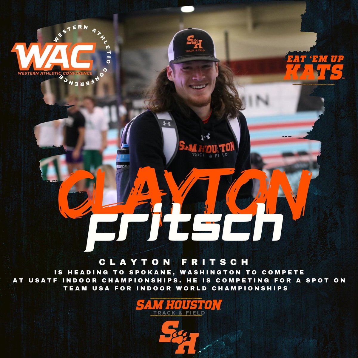 This week Clayton Fritsch heads to Spokane, Washington to compete at  the USATF indoor championships. He is competing to earn a spot on team USA for the indoor world championships.