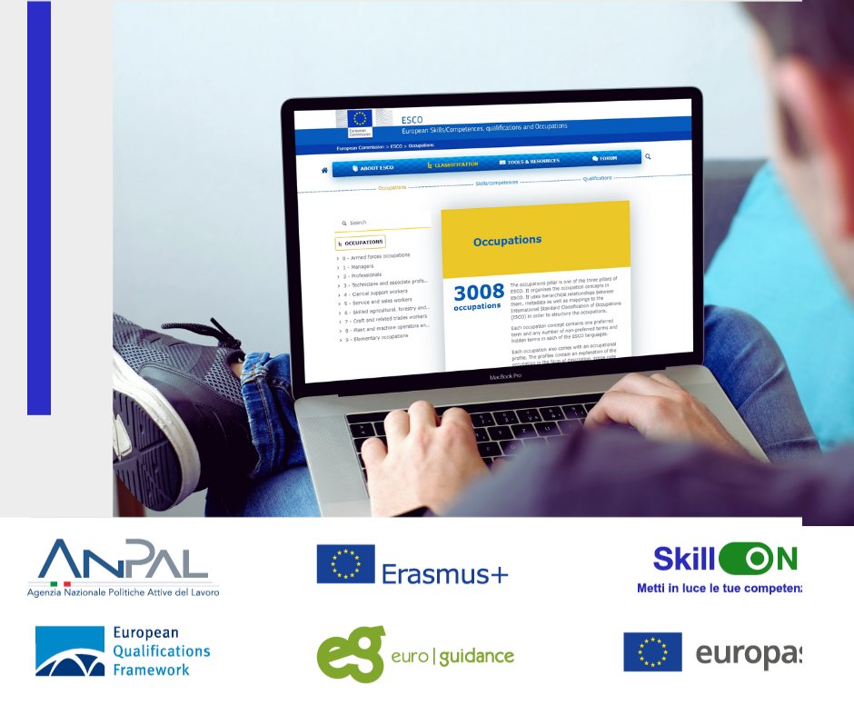 SkillON_it's tweet photo. @EU_Commission ha pubblicato la nuova versione della classificazione delle qualifiche, competenze, abilità e professioni in UE.
ESCO v1.1 è il risultato di un processo di revisione  dei concetti esistenti e sviluppo di nuovi profili occupazionali 👇
ℹ️ https://t.co/BlcgwspB1q https://t.co/TyDDr7Jhph