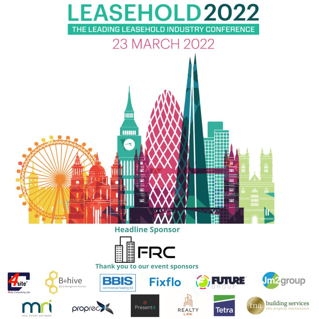 Only one month to go until #Leasehold2022 Have you got your tickets yet? <a href="/4siteConsulting/">4site Consulting</a> <a href="/Fixflo/">Fixflo</a> <a href="/Future_Grp/">Future Group</a> <a href="/_TeamJM2/">Jm2 group</a> <a href="/mrisoftware/">MRI Software</a> <a href="/proprecuk/">proprec</a> <a href="/Realty_Law_Ltd/">Realty Law</a> <a href="/LtdTetra/">Tetra Consulting Ltd</a> <a href="/TNABuilding/">TNA Building Services</a> leaseholdlondon.co.uk