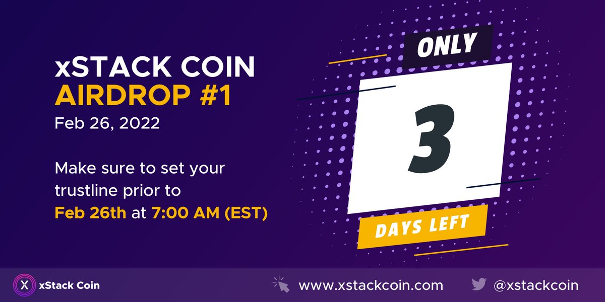 Final countdown!!!! 🚀
#Airdrop #Trustline $xStack #XRPLcommunity #XRPLedger