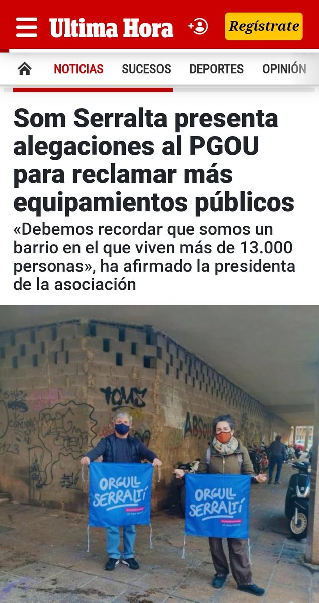 SomSerralta's tweet photo. Volem un barri verd, per a les persones que el caminen i que tengui equipaments públics per als residents! 

Necessitam un PGOU sensible a la realitat d'un dels barris amb més densitat de població de Palma i així ho vam fer saber a @ajuntpalma.

Ara, a fer-ho possible! ✊ https://t.co/GY3XNVQme8