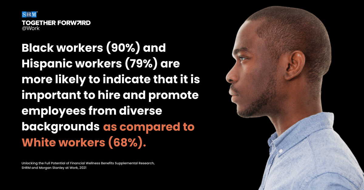 SHRM's tweet photo. Our #TogetherForwardAtWork initiative was designed to provide tangible tools to construct equitable #hiring practices and empathetic cultures, which is fundamental to the development of truly #inclusive workplaces. https://t.co/tMS40BnKaB #SHRMResearch https://t.co/nB4k6pH8G5