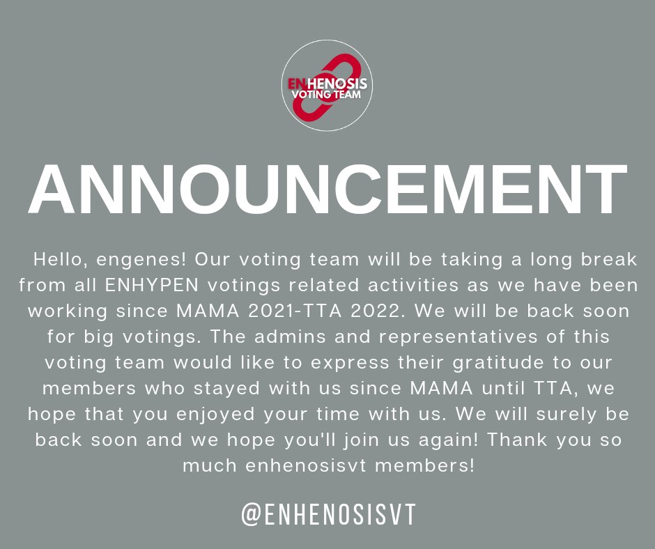 ENHENOSIS VOTING TEAM tweet media