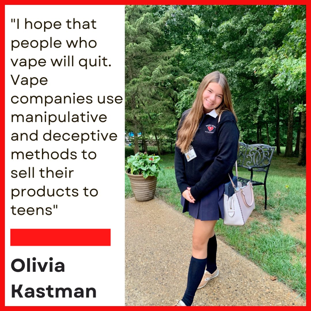Vaperace_yac's tweet photo. Meet a YAC member! Olivia is in 11th grade and loves watching Gilmore Girls. She is passionate about ending youth vaping and wants to “make teens aware of the lasting effects of vaping and encourage healthier lifestyle and coping options”. 
#vaperace #endyouthvaping #aha https://t.co/75qmPNxRpY