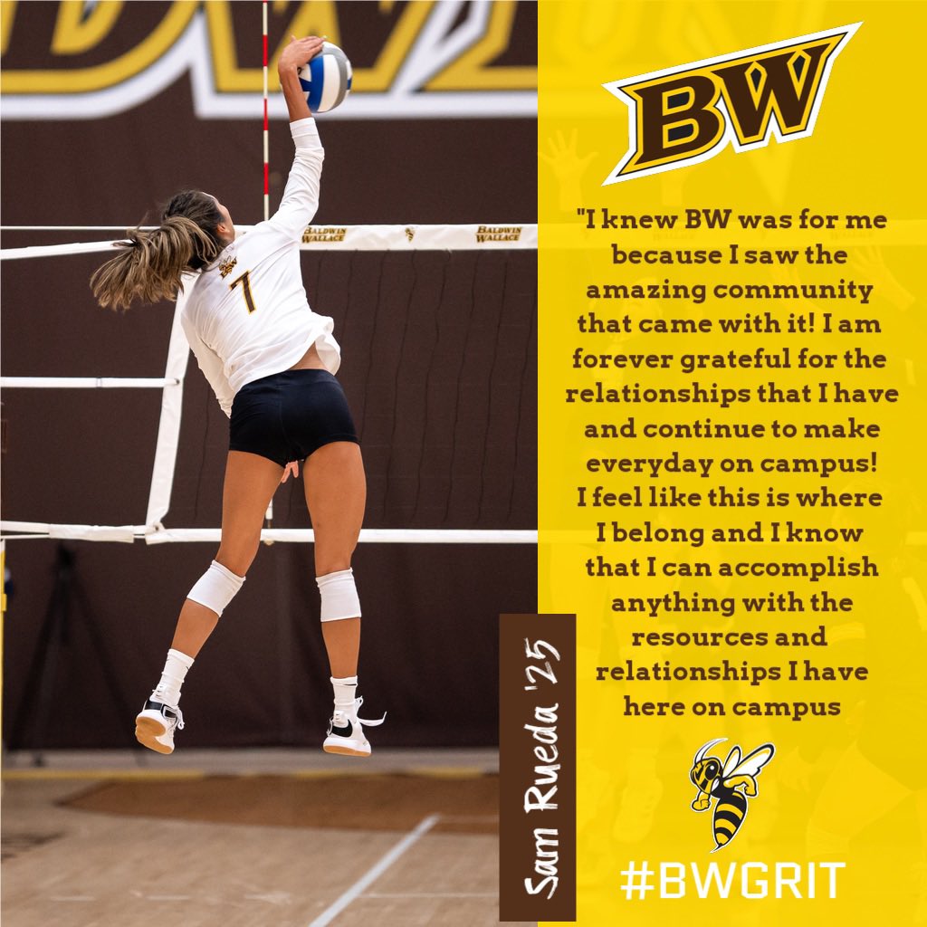 BW_wvolleyball's tweet photo. Freshman Sam Rueda shares her #WhyBW on this #WhyWednesday #BWGrit https://t.co/OZiuEtkFwF