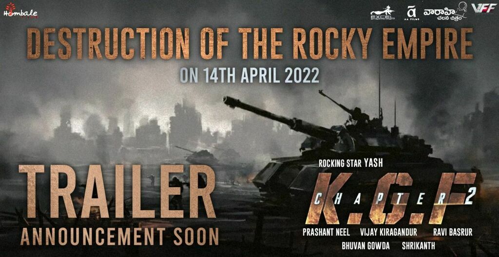 RyansAnimedia's tweet photo. ✨ #KGFChapter2 Trailer Announcement Soon Confirm By Studio
🔥 #KGFChapter2 Coming In #Theaters On 14th April, 2022 In #Hindi, #Tamil, #Telugu, #Kannada, #Malayalam Language.
💫 Here's The Official Teaser:
https://t.co/GcicOnl5o2
#KGF2onApr14 #KGFCh… https://t.co/hBEoKQQXSj https://t.co/SRBwO6i4MZ