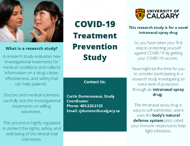 oncovir's tweet photo. Join this COVID-19 Treatment Prevention Study at the University of Calgary! #universityofcalgarymedicine #hiltonol #COVID19 #polyiclc #Calgary #clinicaltrial https://t.co/Omo8rOADjJ