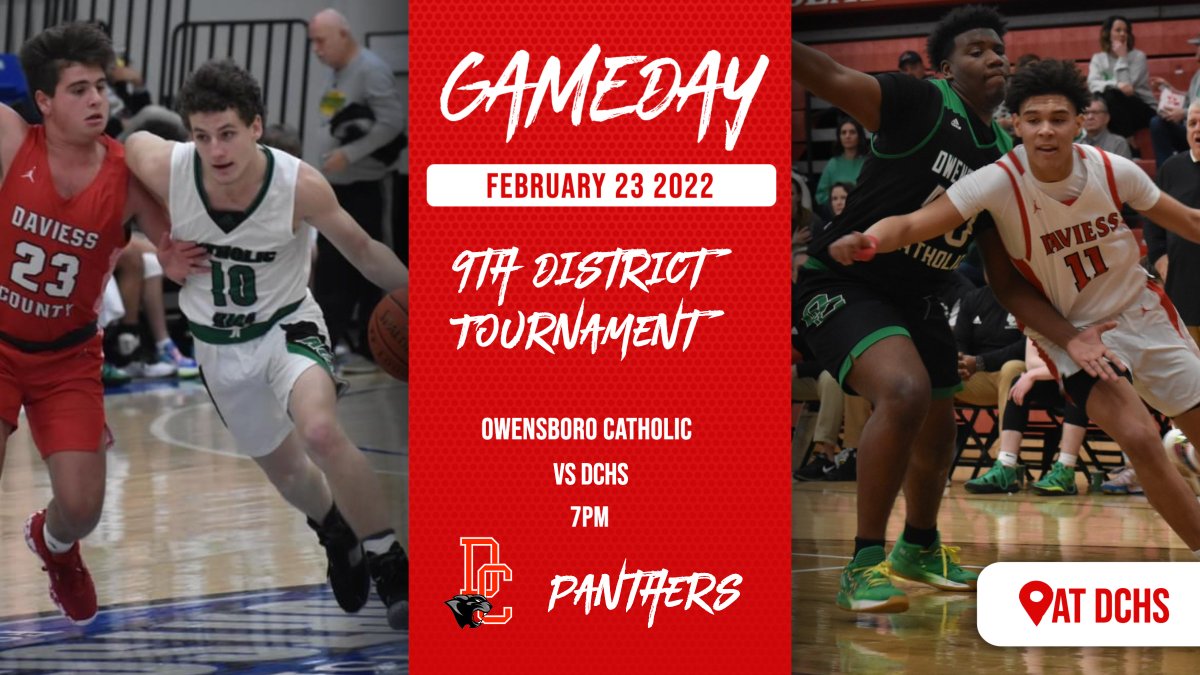 Game Day 🐾🏀🎟

📆 2-23-22
🏀 DCHS vs. Owensboro Catholic
🕖 7:00 PM
📍DCHS (Luther Beatley Court)
#PurposeDriven