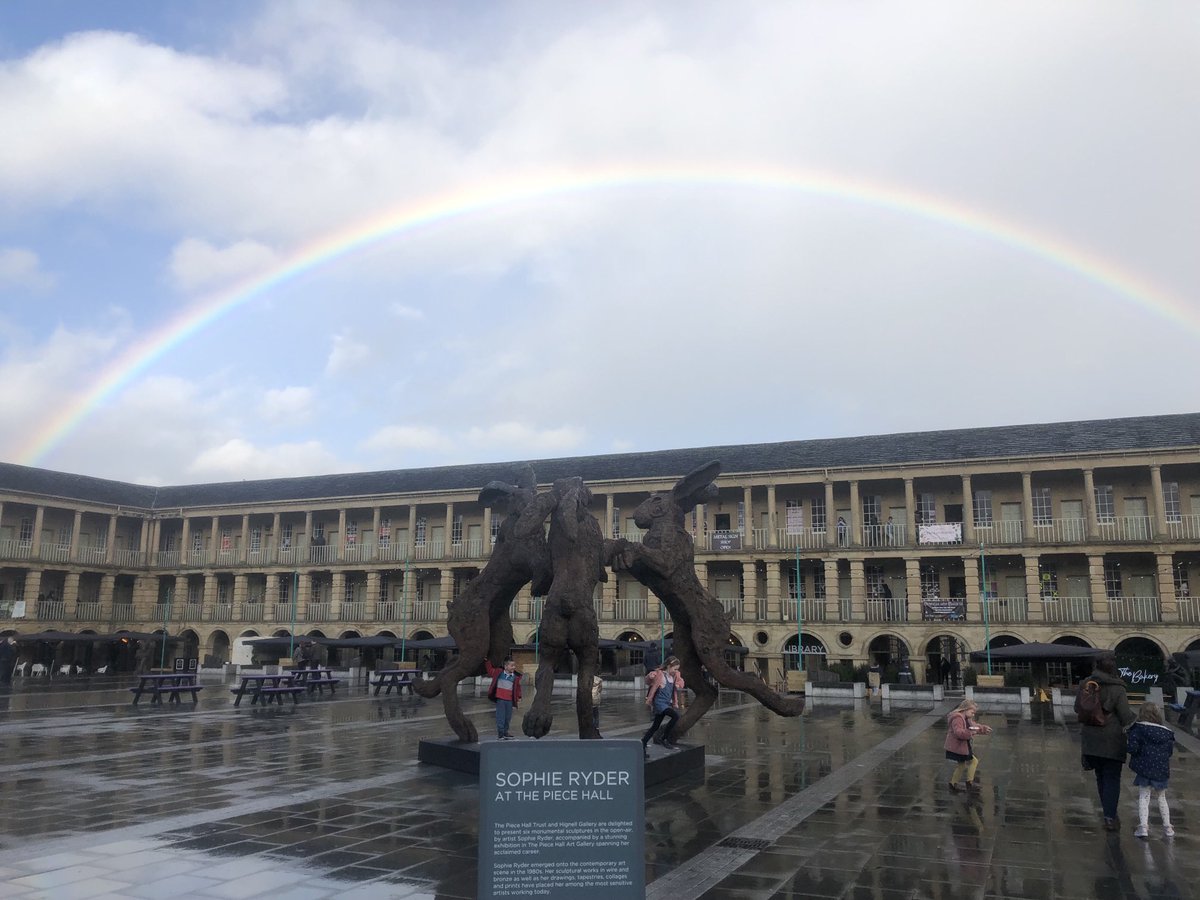 STEPHEN BRIGHTON (@sbrighton63) on Twitter photo A rainbow over the <a href="/SophieRyderArt/">Sophie Ryder</a> exhibition at <a href="/ThePieceHall/">The Piece Hall</a> just now @nickychanthomp A rainbow over the <a href="/SophieRyderArt/">Sophie Ryder</a> exhibition at <a href="/ThePieceHall/">The Piece Hall</a> just now @nickychanthomp