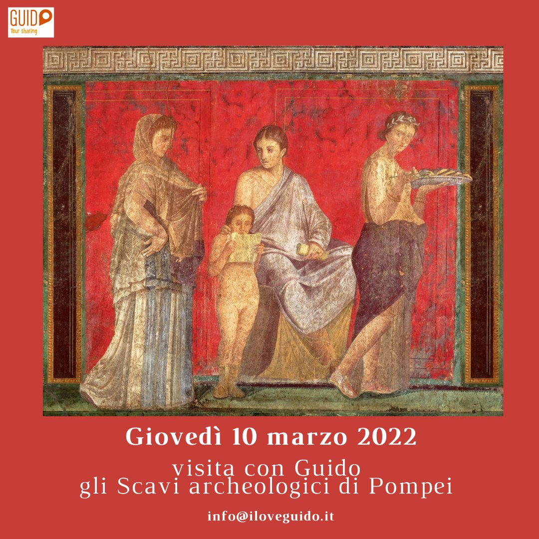 toursharing's tweet photo. #GuidoToursharing sta programmando una visita agli #scavidipompei per giovedì 10 marzo 2022. 
Se vuoi vivere un’esperienza unica alla scoperta del sito #patrimonio mondiale #Unesco partecipa all’esperienza. 
Scrivi a info@iloveguido.it...Ti aspettiamo!
#iloveguido #cultura https://t.co/gSw660XMBS