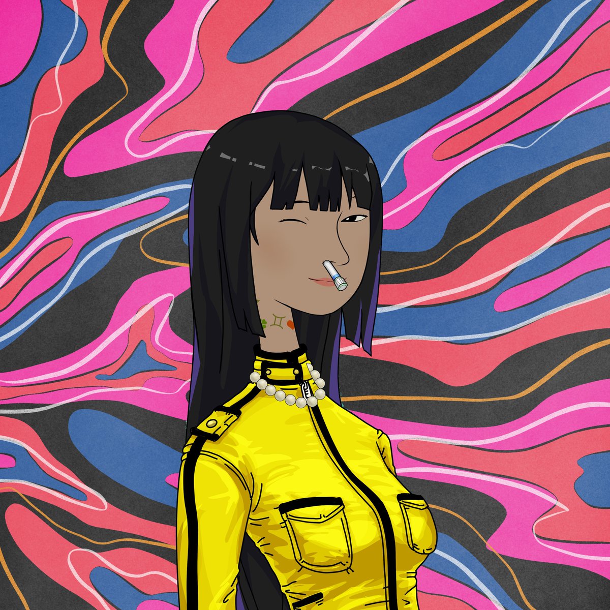This is my derivative featuring <a href="/8sianNFT/">8siannft</a> and @FrameOfMindNFT . Can't wait for the collabs event with <a href="/stonedandco/">Stoned & Co.</a> this weekend! Hoping <a href="/8sianmom/">8sianmom</a> can come to our event, XD  🤞