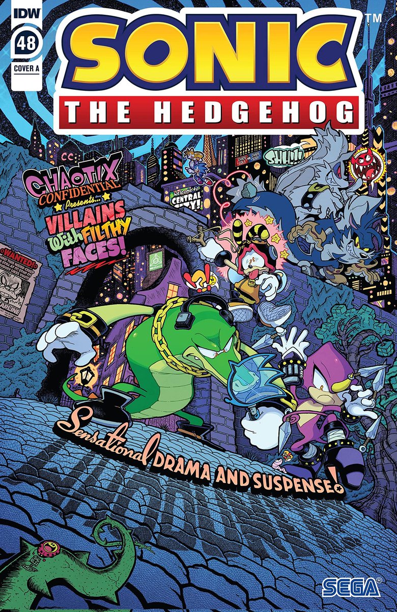 DailyVectorCroc's tweet photo. "Remember when stealin' used to be a good dealin', and the crooked life would always pay?"

The newest IDW issue is out and its jam packed fulla Chaotix goodness. Go grab it amd enjoy!

I'll be waiting a few days or so before posting any panels, so not to spoil it. 💚🐊🦎🐝 https://t.co/Zy7JkuUhEh