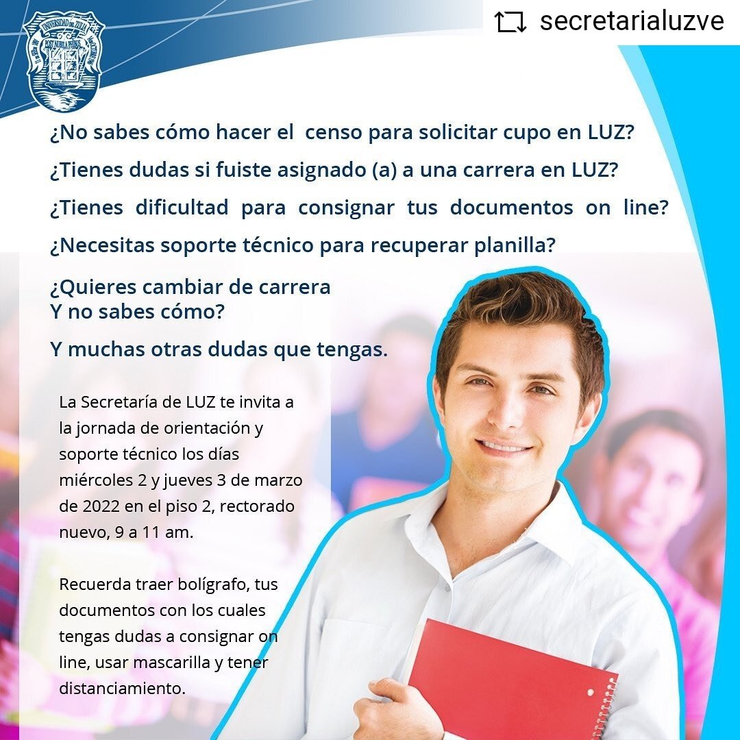 Jornada de orientación y soporte técnico 
Si tienes algún problema con la consignación, registro en la web y cualquier proceso, inducción miércoles 2 y jueves 3/3, piso 2 rectorado nuevo, 9 a 11 a.m. Mayor información en
instagram.com/p/CaUvR60l8g2/…