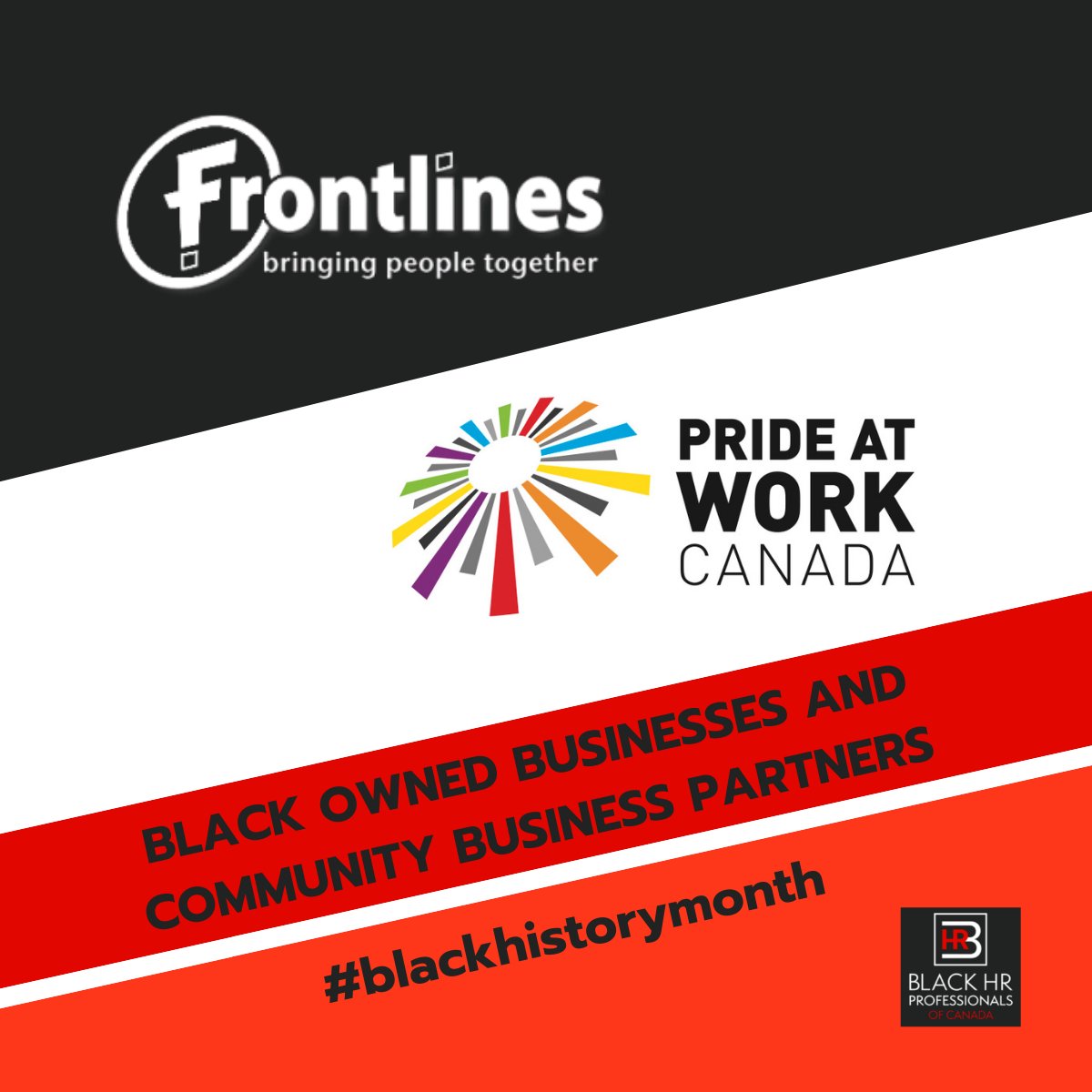 Blackhrpc's tweet photo. In celebration of #blackhistorymonth, we wanted to shout out our community business partners @PrideatWorkCAN & @FrontlineTo for the incredible work they do every day in our society!
Comment below to give your favourite black-owned business/organization a shout-out!
#blackhrpc https://t.co/zNeTUX1Xm4