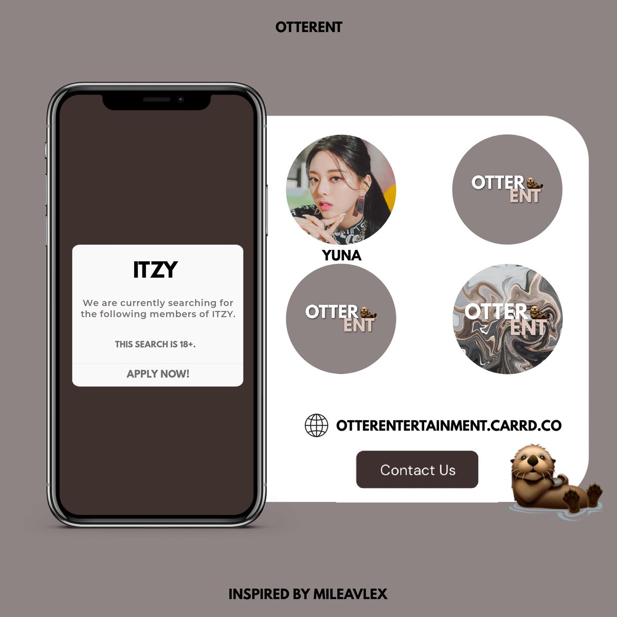 OtterEnt's tweet photo. ⠀⠀⠀⠀
Otter Entertainment
We are currently searching for the following members for our ITZY group! think you have what it takes to join? apply via the link below!
https://t.co/Rmf5Nv2ScE
#krp #krp18 #ITZYrp
⠀⠀⠀⠀ https://t.co/A2XorLAse7