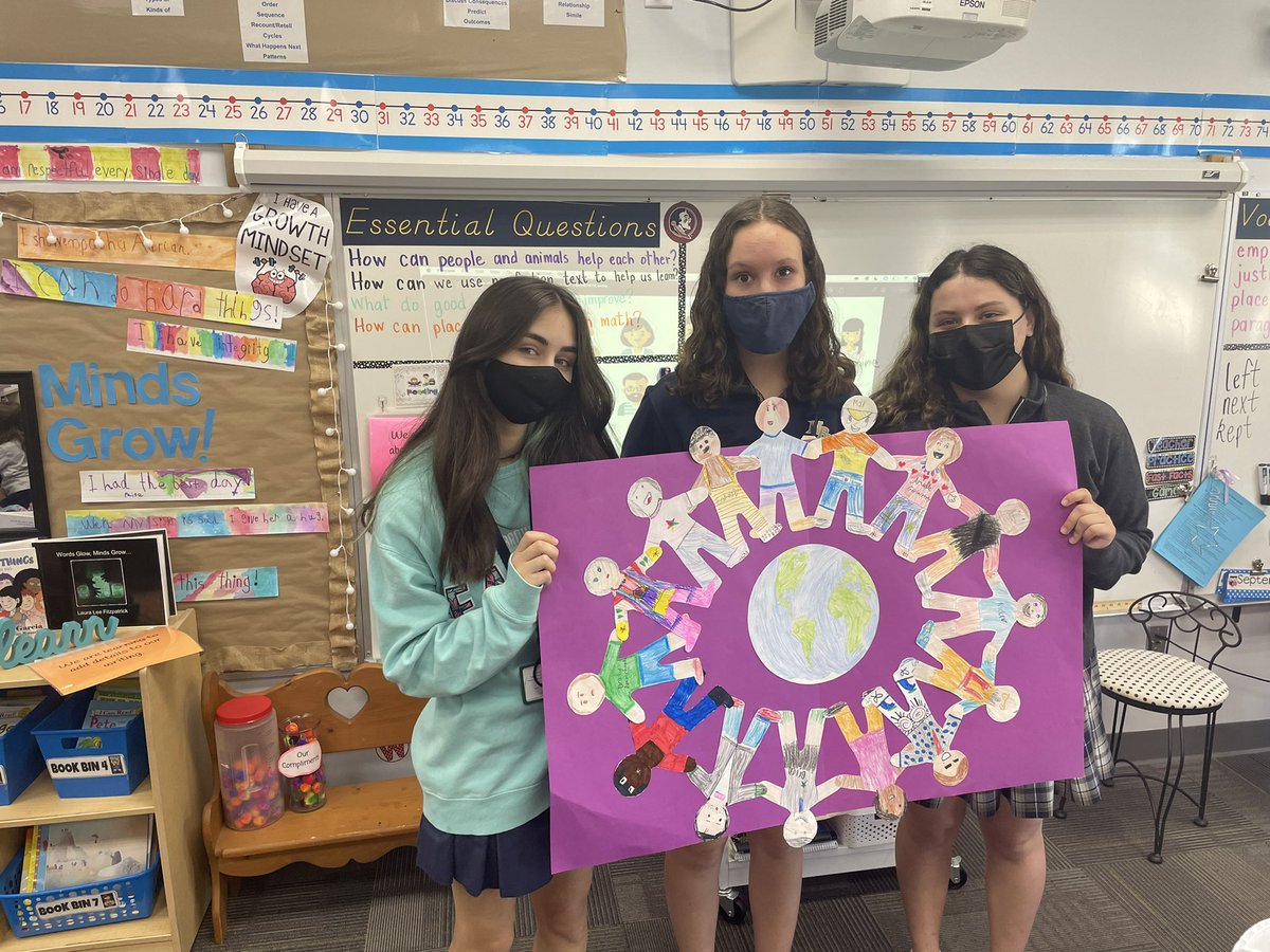 beccamizrachy_'s tweet photo. Had such a fun time partnering with the lower school to #reduceinequalities pertaining to race through the Global Goals Project!! We taught the first graders of @Misfitz333 ‘s class inclusivity and empathy when looking at all people of the world. @CateStrauch @metaxas_ari #SDGs https://t.co/zW3JPjME8V