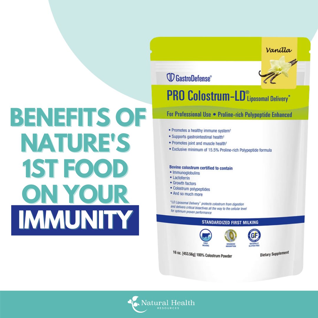 Colostrum's healthy immune factors are foundational to the support of a healthy immune system. Bovine colostrum contains up to 40% more of these immune factors than human colostrum, making it an ideal supplement.
Sovereign Labs Colostrum:  prosovlabs.com#DrMelissa