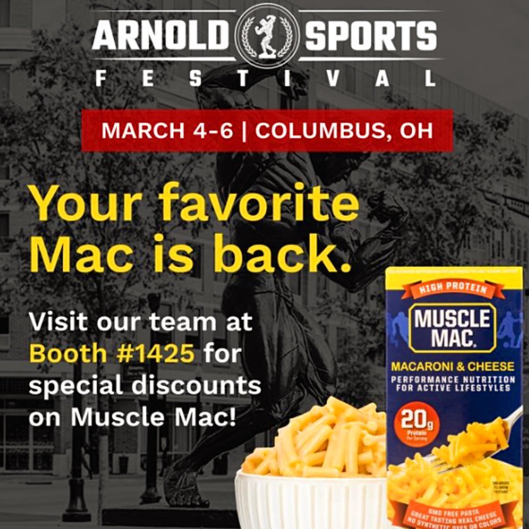 EatMuscleMac's tweet photo. Let’s go!!!
Who will be stopping by our booth at the @ArnoldSports?
Comment below & tag your #ASF2022 Buddy for your chance to get a #MuscleMac Goodie Bag! https://t.co/nlJNvwepQ4