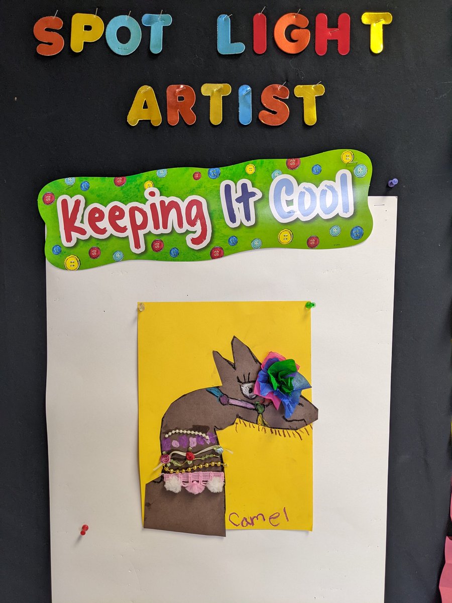 Ava from Mrs. Riley's Kindergarten class created an amazing Camel from our study about Asia! #ChristianaES1