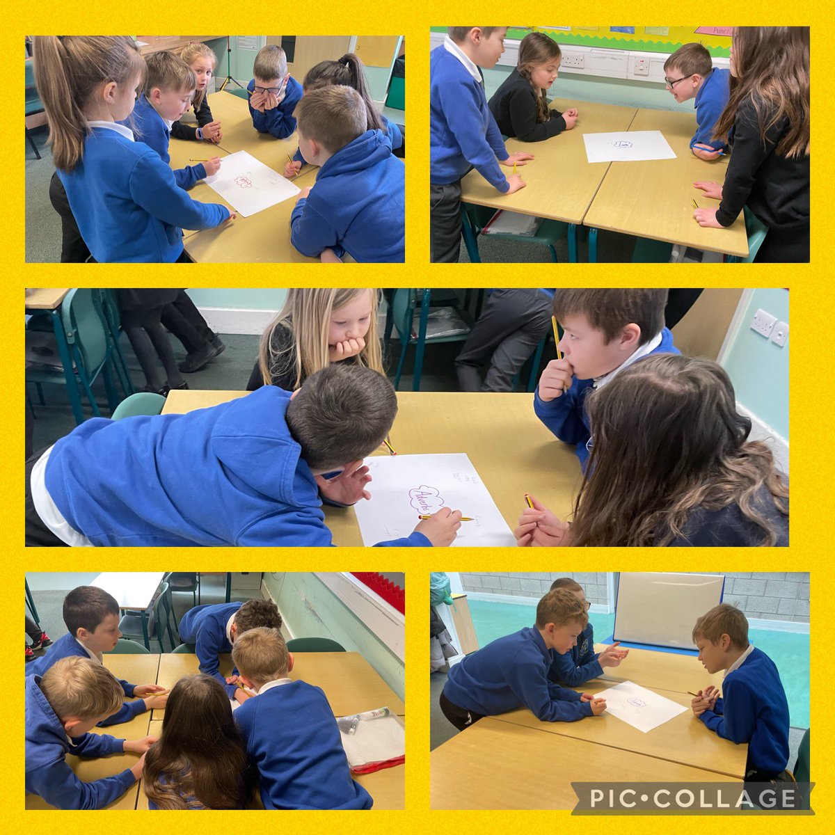 DeanburnPS_P7A's tweet photo. We did our #ExtendedWriting in groups today. It was lovely to work together and the writing results are fabulous! #ExtendedWriting #Directions #VCOP #Adverbs #ImperativeVerbs #Prepositions #Literacy 😊 @Deanburn_PS_P4B https://t.co/xAEDVbQEVQ