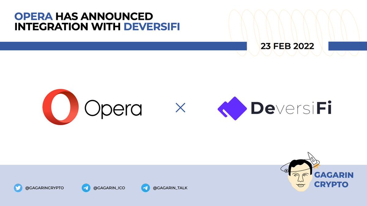 Opera has announced integration with DeversiFi

The <a href="/opera/">Opera</a> web 3 browser has integrated DEX @deversifi to provide its users with an <a href="/ethereum/">Ethereum</a> layer 2 wallet.

👉 finance.yahoo.com/news/3-browser…