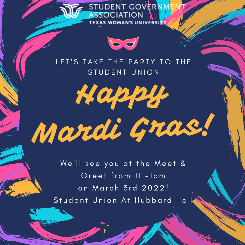 Join SGA next Thursday March 3rd in the Student Union at Hubbard Hall from 11am-1pm for our Meet & Greet. Their will be prizes and activities for everyone. #twusga