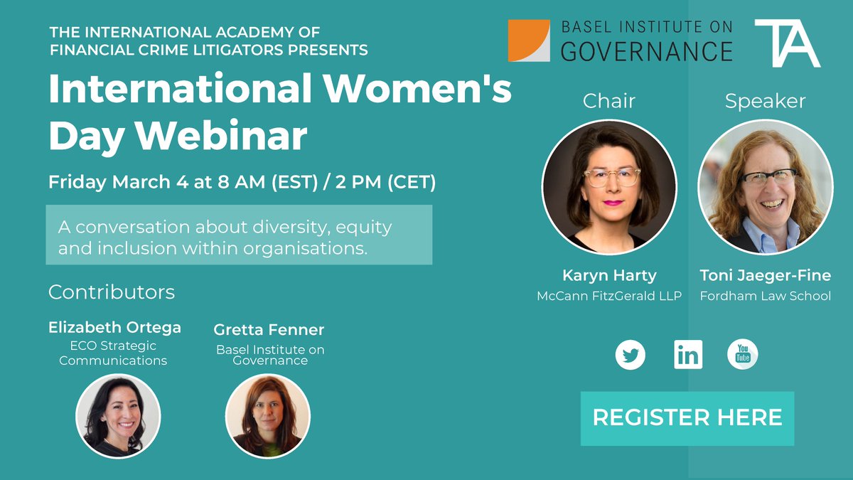 In honor of #InternationalWomensDay,  join The Academy on March 4 for a fireside chat on Zoom between Fellow @KarynHarty and <a href="/FordhamLawNYC/">Fordham Law</a> School Assistant Dean Toni Jaeger-Fine about diversity, equity and inclusion. #DEI #BreakTheBias Register at bit.ly/AcademyBrass.