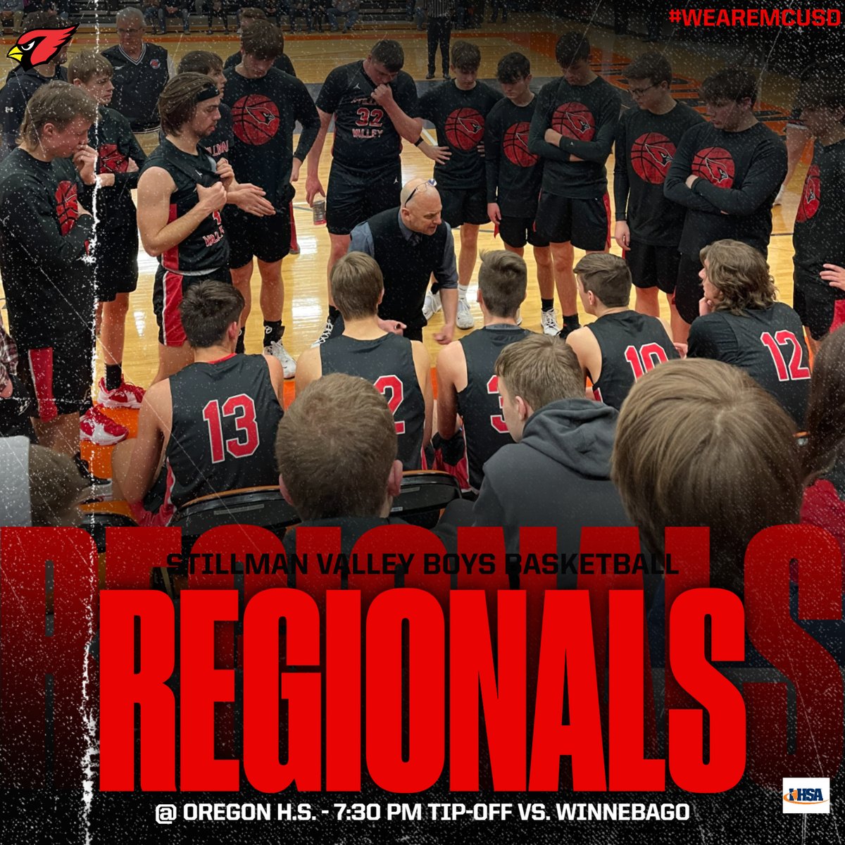 GAME DAY

IHSA 2A Regional Semi-Finals

BBB travels to Oregon H.S.
7:30 pm tip-off vs. Winnebago H.S.

Admission: $5 (set by the IHSA)

Go Cardinals!