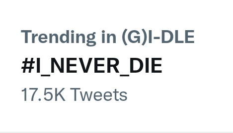 Gidle_updates's tweet photo. 📲All different types of GIDLE's # are trending on twitter in different countries

GIDLE NEVER DIE
#GIDLEisBACK

#GIDLE @G_I_DLE #여자아이들 #I_NEVER_DIE https://t.co/JyzJIGhep6