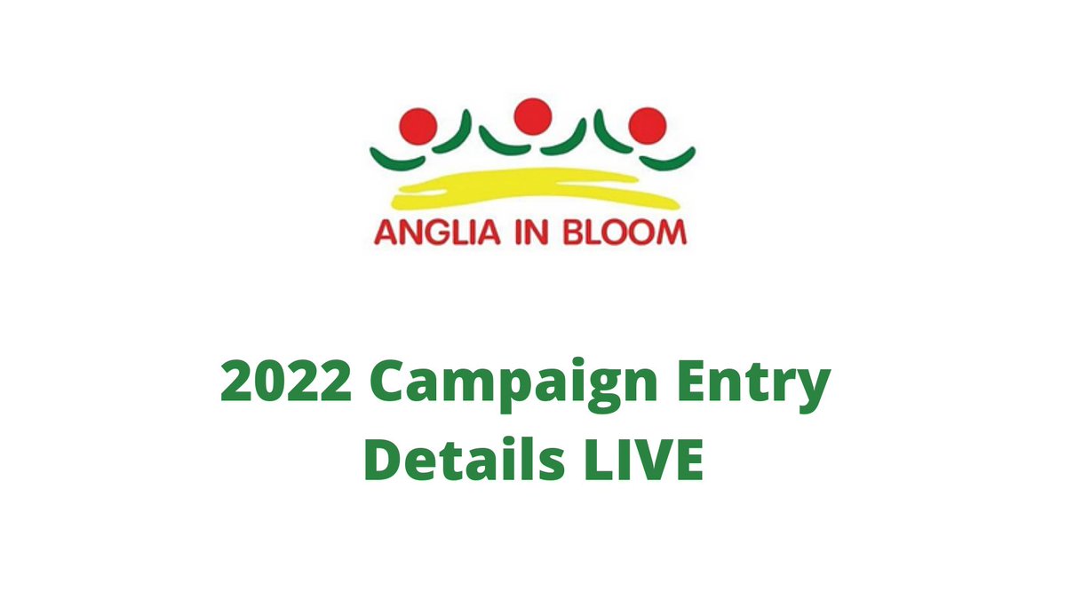 🌷Announcement to all our 2022 Bloomers🌷

The Entry Forms and Details are now live on our website! 

With the past 2 years being virtual, we are keen to get things back to normal and see all your amazing villages, towns and cities. 

angliainbloom.co.uk/2022-campaign-…