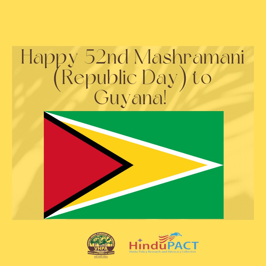 Happy #Mashramani #RepublicDay to #Guyana 🇬🇾 @VHPANews