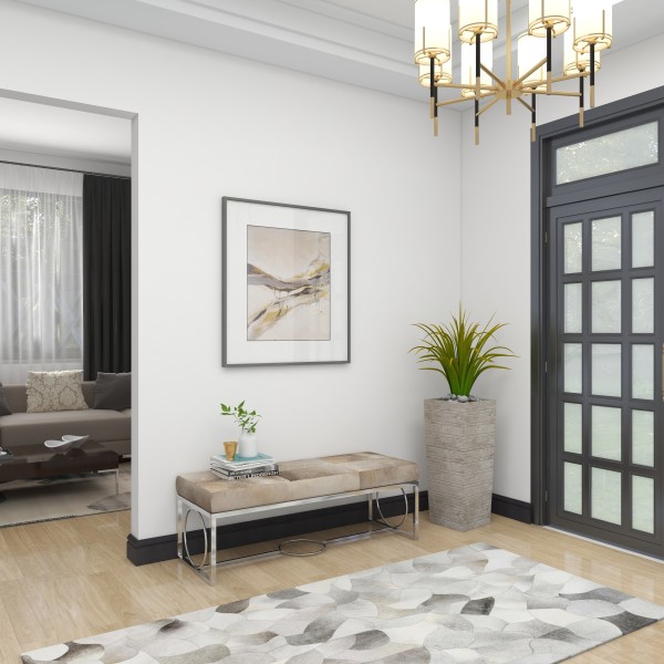 Neutral Tones + Your Home = endless possibilities! This leather bench is the perfect accent in your living room, bedroom, hallway, or even your bathroom vanity area! 

#Bench  #ContemporaryDecor #GlamDecor #NuetralTones #AccentFurniture #UMAHomeDecor #HomeDecor #interiorDesign