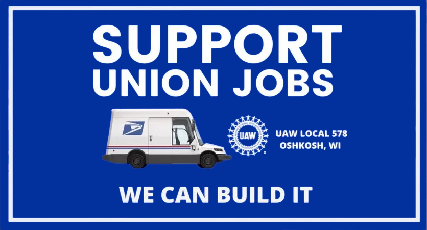 wisaflcio's tweet photo. Build this vehicle with @UAW Local 578 members who built Oshkosh Defense. #BUILDITUNION #WECANBUILDIT - Add your name to the growing list of people who agree! https://t.co/s0jMhfcDSn https://t.co/8XhrvoIj5q